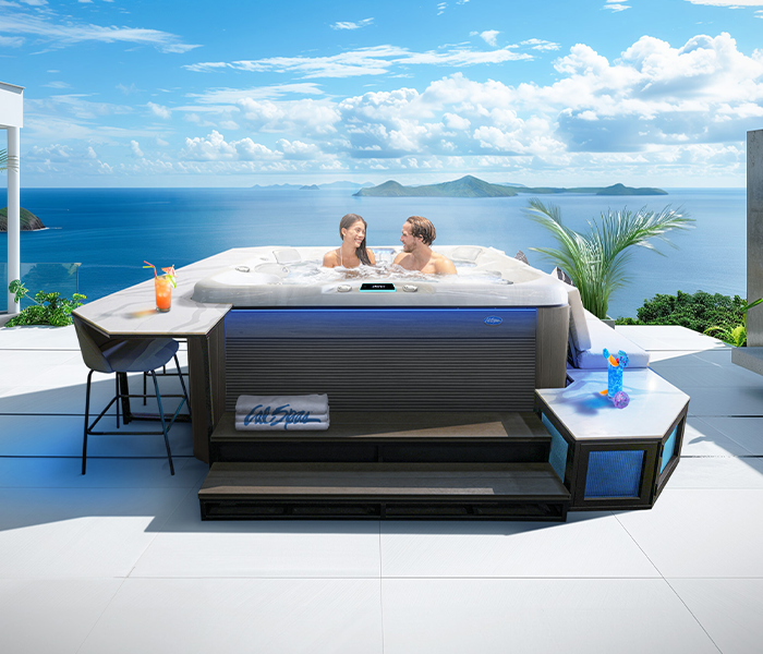 Calspas hot tub being used in a family setting - Encinitas
